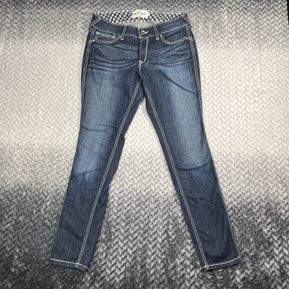 Ariat R.E.A.L. Jeans Womens 31R 32x30 Blue Skinny Ella Mid Rise Stretch